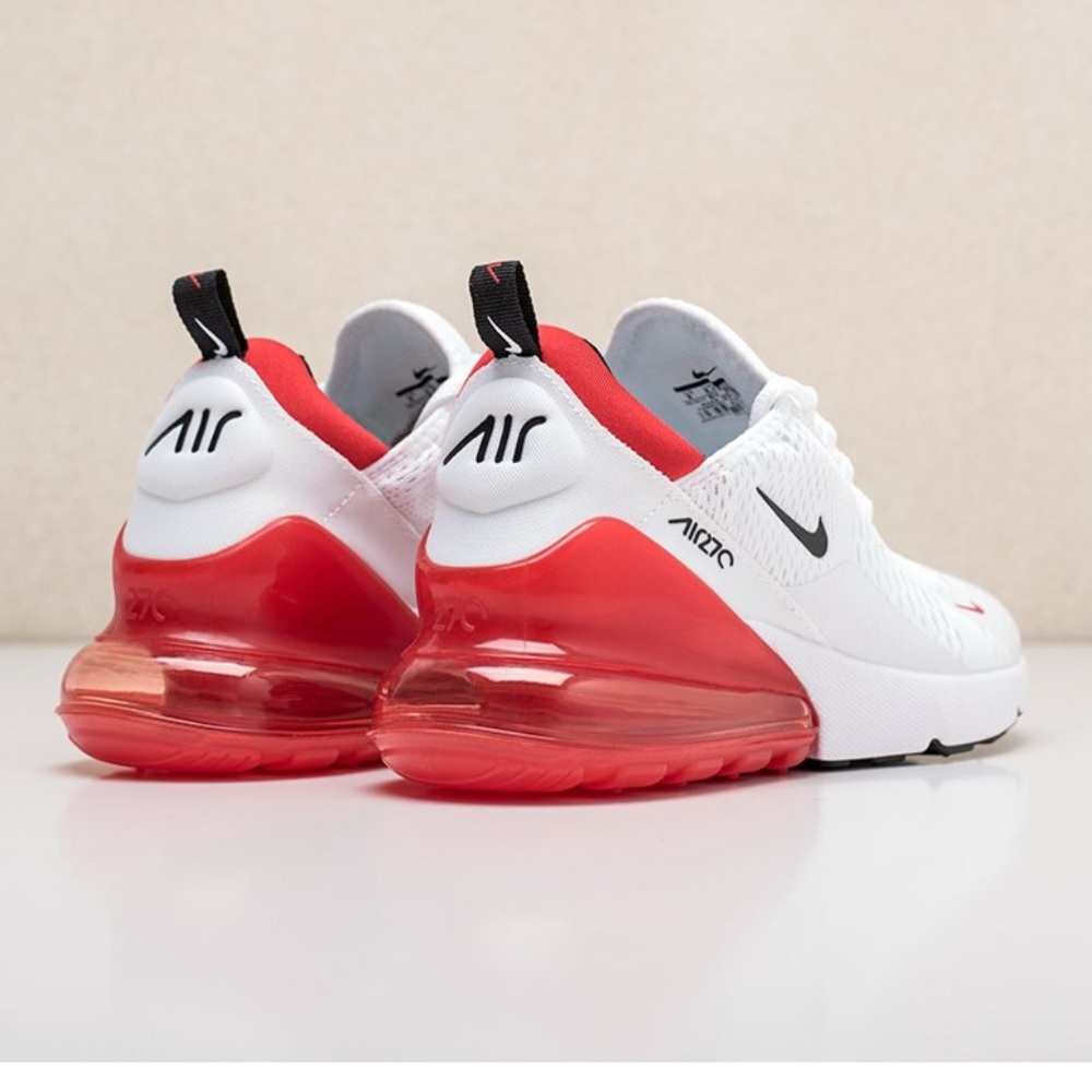 Nike Air Athletic Shoes - White and Red